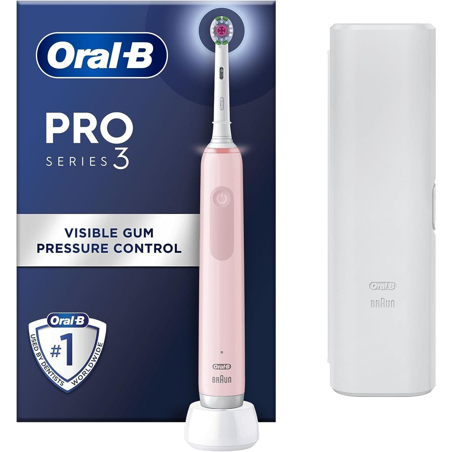 Buy Braun,Oral-B Pro 3 Electric 3500 Toothbrush with Smart Pressure Sensor - Pink - Gadcet UK | UK | London | Scotland | Wales| Ireland | Near Me | Cheap | Pay In 3 | Apparel & Accessories